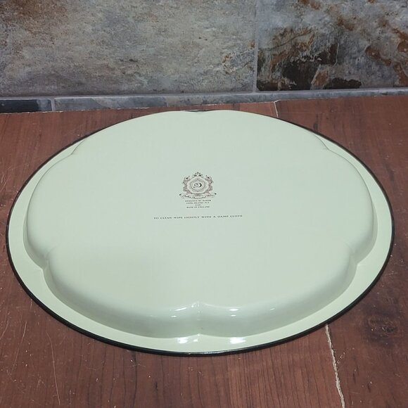 Vintage Daher Round Metal Serving Tray Floral Fruit Design - Picture 6 of 10